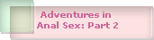 Adventures in 
Anal Sex: Part 2