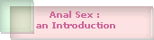 Anal Sex : 
an Introduction