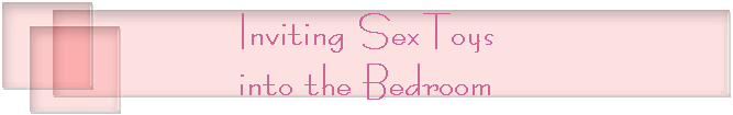 Inviting SexToys
into the Bedroom
